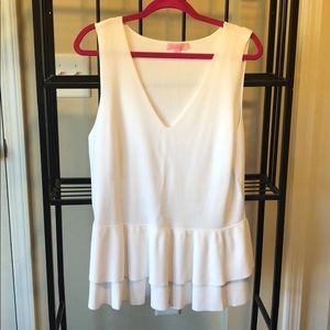 Lilly Pulitzer peplum sleeveless blouse